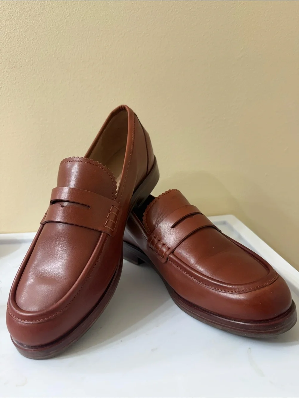 Chestnut Penny Loafers Cole Haan 10 Preppy Comfy Office Comfy Quiet Luxury